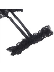 SUBBLIME - TEDDY COM LIGA COM DETALHE RENDA E TIRAS PRETO L/XL