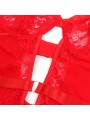 SUBBLIME - TEDDY COM LIGA COM DETALHE RENDA E TIRAS VERMELHA S/M