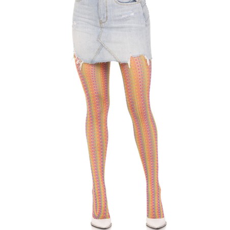 LEG AVENUE - VEELKLEURIGE HAAKPANTY