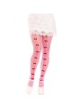 LEG AVENUE - MEDIAS CON ABERTURAS CORAZON & LAZOS ROSA