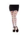 LEG AVENUE - TIGHTS MET HART- EN STRIKGLEUVEN IN HET WIT
