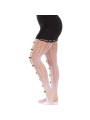 LEG AVENUE - MEDIAS CON ABERTURAS CORAZON & LAZOS BLANCO