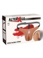 HIDDEN DESIRE - ALTER EGO TANGA VAGINA ABIERTA AJUSTABLE NATURAL