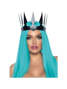 LEG AVENUE - ZWARTE STUDDED Imitatielederen Maleficent Crown