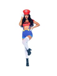 LEG AVENUE - SEXY KOSTÜM MARIO BROS ROT/BLAU M