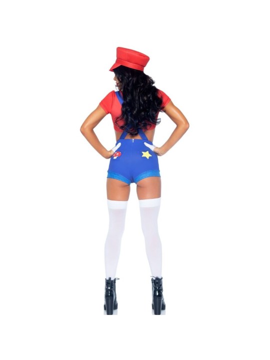 LEG AVENUE - SEXY KOSTÜM MARIO BROS ROT/BLAU M