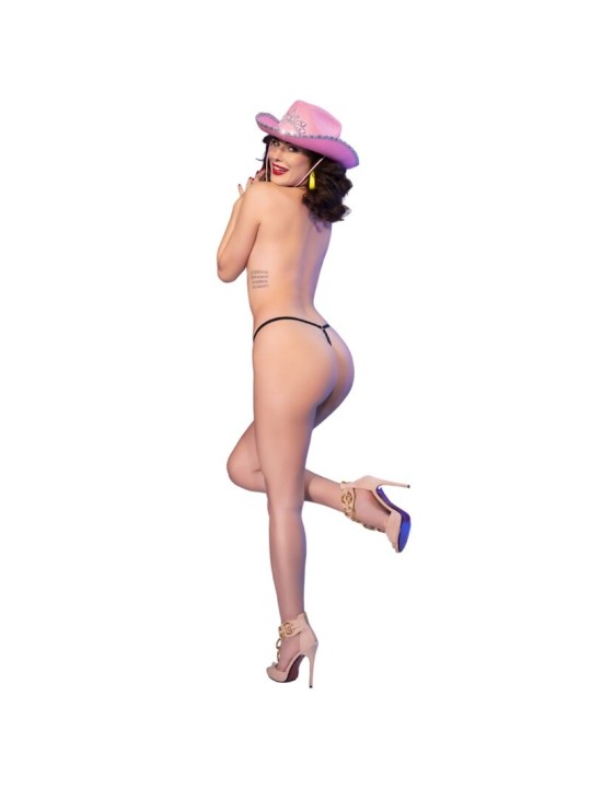 CHILIROSE - CR 4836 STRING KISS ME NOIR S/M