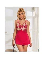 SUBBLIME - 954123 BABYDOLL MIT ROTEM BLUMENMUSTER S/M