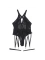 SUBBLIME - 954154 BODY COM CINTA-LIGA PRETO L/XL