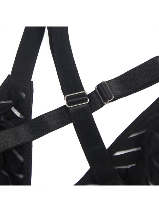 SUBBLIME - 954154 BODY MIT STRUMPFGÜRTEL SCHWARZ L/XL