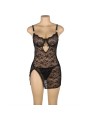 SUBBLIME - 954185 BABYDOLL DE RENDA COM ALÇAS AJUSTÁVEIS PRETO S/M