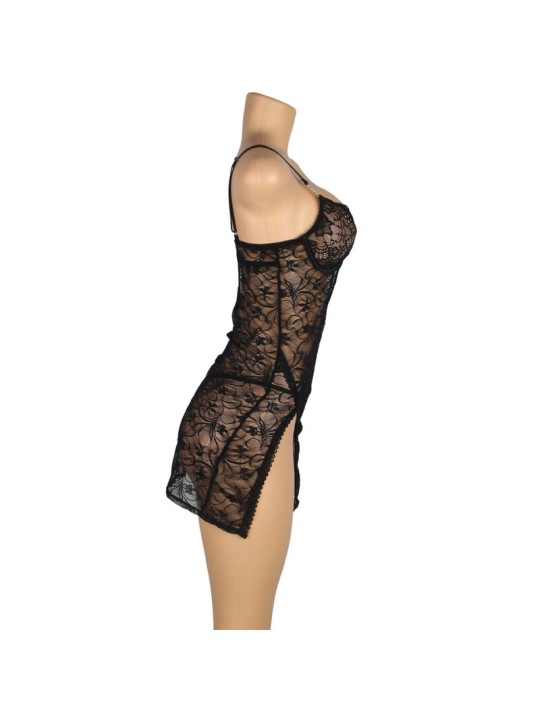 SUBBLIME - 954185 BABYDOLL DE RENDA COM ALÇAS AJUSTÁVEIS PRETO S/M