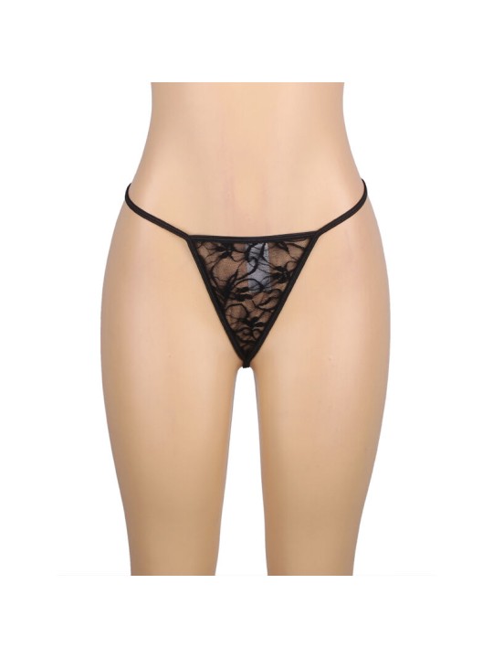 SUBBLIME - 954185 BABYDOLL DE RENDA COM ALÇAS AJUSTÁVEIS PRETO S/M