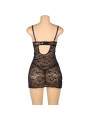 SUBBLIME - 954185 BABYDOLL DE ENCAJE CON TIRANTES AJUSTABLES NEGRO S/M