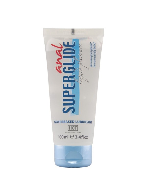 HOT - ANAL SUPERGLIDE LIQUID PLEASURE LUBRICANTE ANAL BASE AGUA 100 ML