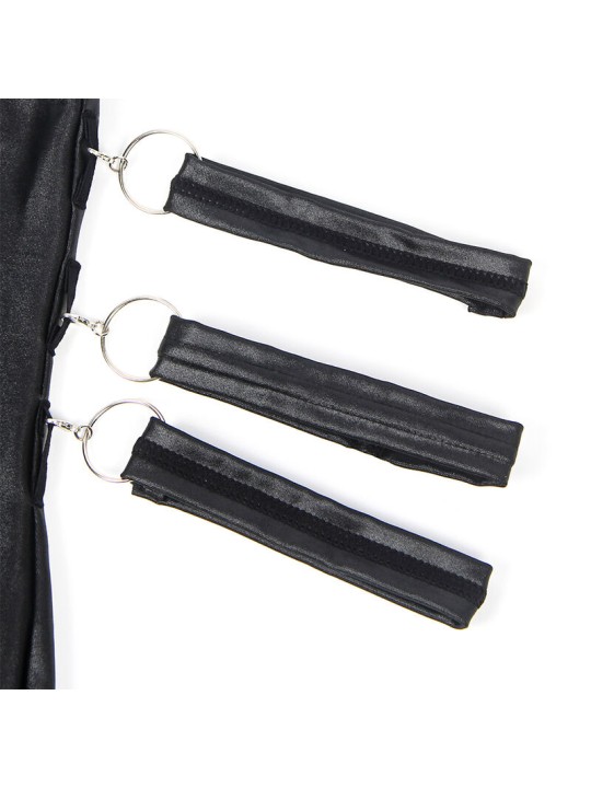 SUBBLIME - 954413 BODY BONDAGE IN PELLE NERO L/XL