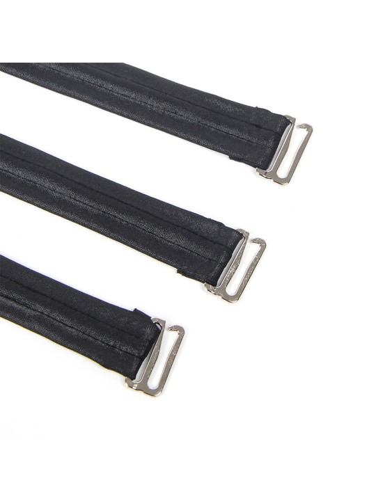 SUBBLIME - 954413 CORPO BONDAGE DE COURO PRETO L/XL