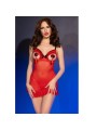 CHILIROSE - CR 4832 BABYDOLL ROUGE L/XL