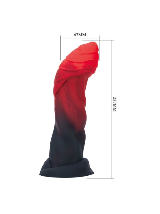 POWER MONSTERS - INFERNAL GOLIATH BICOLOR FANTASY SILICONE DILDO 25 CM