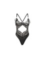 SUBBLIME - 955229 BODY TRASPARENTE CON PIZZO CAVATO NERO L/XL