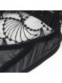 SUBBLIME - 955229 TRANSPARENT BODYSUIT WITH HOLLOW LACE BLACK L/XL