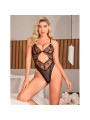 SUBBLIME - 955229 BODY TRASPARENTE CON PIZZO CAVATO NERO L/XL
