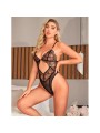 SUBBLIME - 955229 BODY TRASPARENTE CON PIZZO CAVATO NERO L/XL