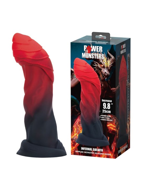 POWER MONSTERS - INFERNAL GOLIATH DILDO BICOLOR 25 CM Ø 6 CM