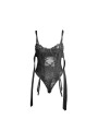 SUBBLIME - 955496 BODY IN PIZZO CON FIOCCHI E GIARRETTIERE NERO S/M