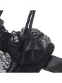 SUBBLIME - 955496 BODY DE ENCAJE CON LAZOS Y LIGAS NEGRO S/M