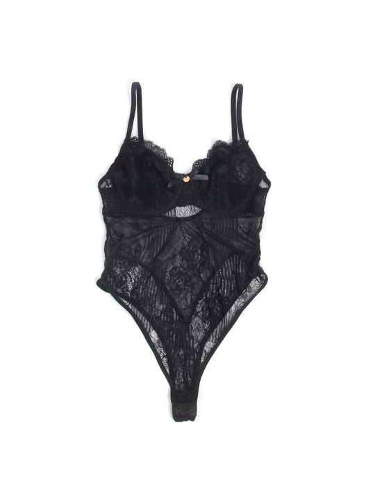 SUBBLIME - 955618 BODY IN PIZZO CON CHIUSURA INFERIORE NERO S/M