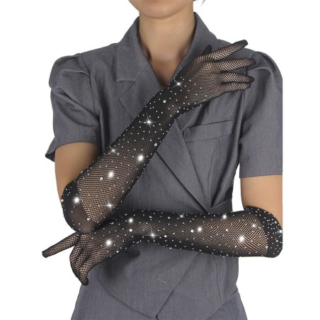 SUBBLIME - 957469 LUVAS SHINE TRANSPARENTES PRETAS S/M