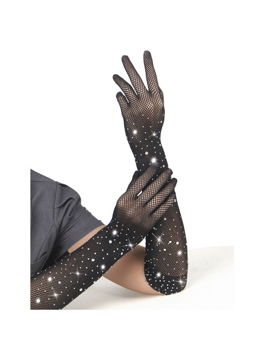 SUBBLIME - 957469 LUVAS SHINE TRANSPARENTES PRETAS S/M