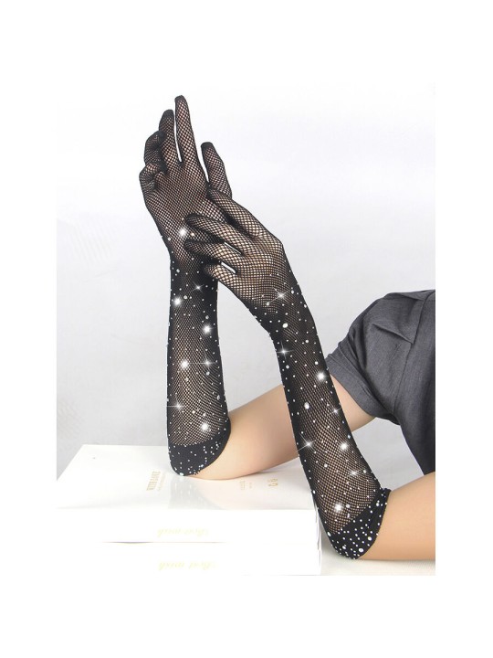 SUBBLIME - 957469 LUVAS SHINE TRANSPARENTES PRETAS S/M