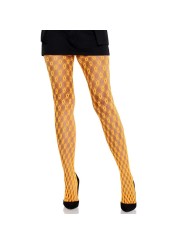 LEG AVENUE - CALÇA-CALÇA RENDA COM ILHÓS LARANJA NEON