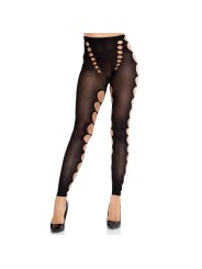 LEG AVENUE - CALZE COPRENTI SENZA CUCITURE CON TAGLIO AI PIEDI NERE
