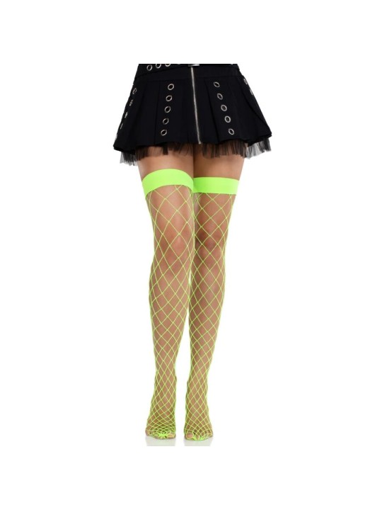 LEG AVENUE - BREDE NETPANTY'S NEONGROEN