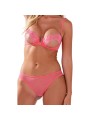 PASSION - INTIMARI SET SUJETADOR + BRAGAS ROSA L/XL