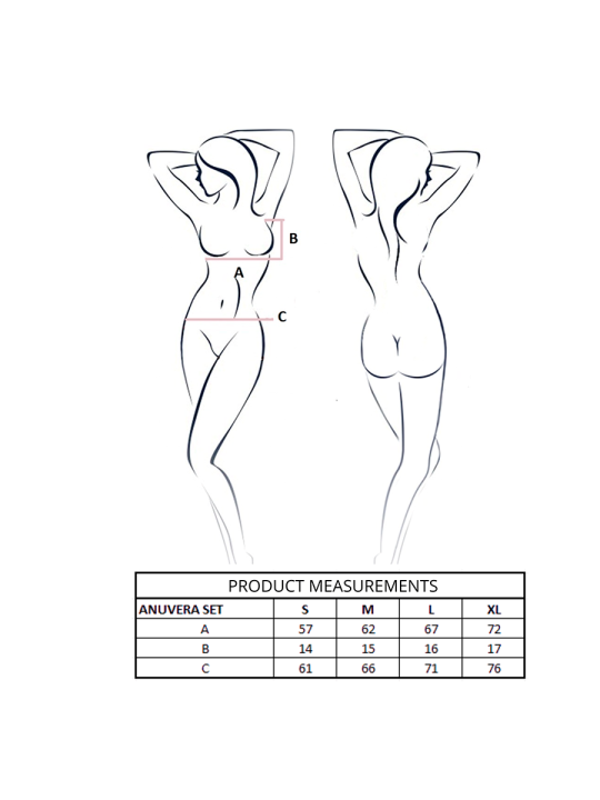 PASSION - ANUVERA REGGISENO + PERIZOMA BIANCO S/M
