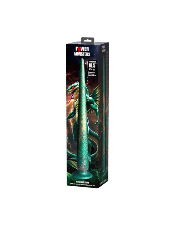 POWER MONSTERS - WILDWYRM TAIL BICOLORE FANTASY DILDO IN SILICONE 47 C