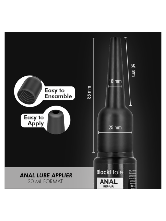 BLACK HOLE - ANALE GLIJMIDDEL APPLIER, MAAT S, 30 ML