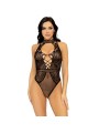 LEG AVENUE - BODY GILET EN RÉSILLE ET DENTELLE TAILLE UNIQUE