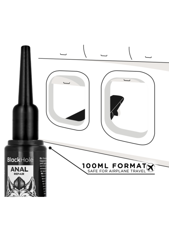 BLACK HOLE - APLICADOR DE LUBRICANTE ANAL TALLA L 100 ML