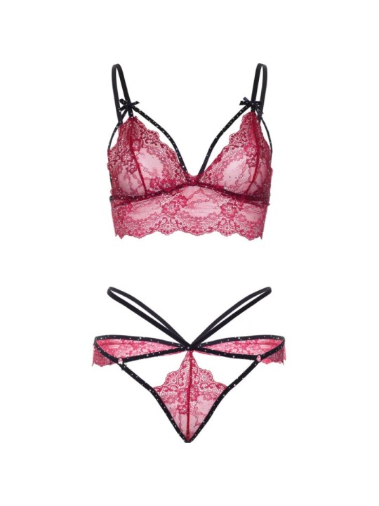 LEG AVENUE - 81623 BH + TANG SET BORDEAUX MAAT S