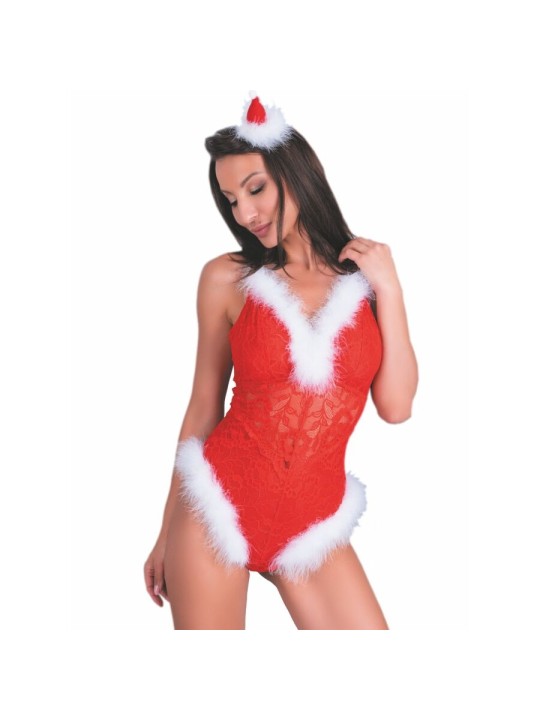 LIVCO CORSETTI FASHION - NAUGHTY SANTA LC 90706 CHRISTMAS BODYSUIT L/X