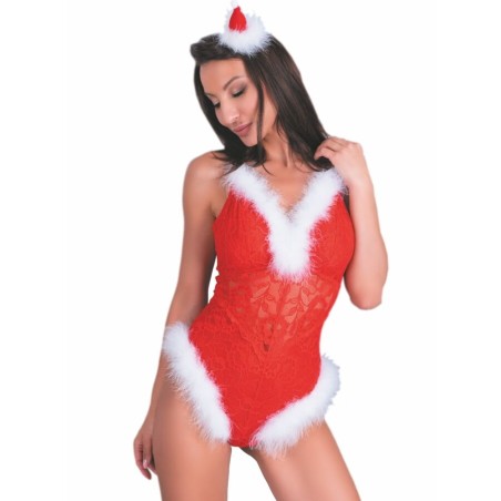 LIVCO CORSETTI FASHION - NAUGHTY SANTA LC 90706 CHRISTMAS BODYSUIT L/X