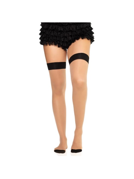 LEG AVENUE - MEIAS DE SPANDEX COM COSTURA TRASEIRA 1963 PRETAS - TAMAN
