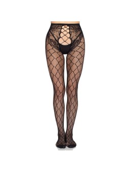 LEG AVENUE - MEIA-CALÇA DE REDE 1966 COM CALCINHA SEM FUNDO PRETA - TA