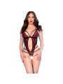 CHILIROSE - CR 4889 RODE BODY MET BLOEMENPRINT L/XL