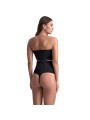 BYE-BRA - SOFT TOUCH SEAMLESS HIGH WAIST THONG BLACK SIZE L